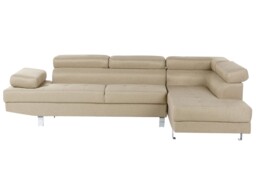 Corner Sofa Norrea Light Beige Fabric Left Hand