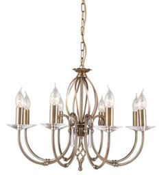 Anatolia Eight Light Chandelier In Aged Brass