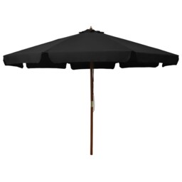 Outdoor Parasol With Wooden Pole Garden Umbrella Sun Shading Parasol