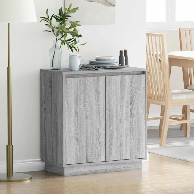 Sideboard Grey Sonoma 71 X 34.5 X 75 Cm Engineered Wood Vidaxl
