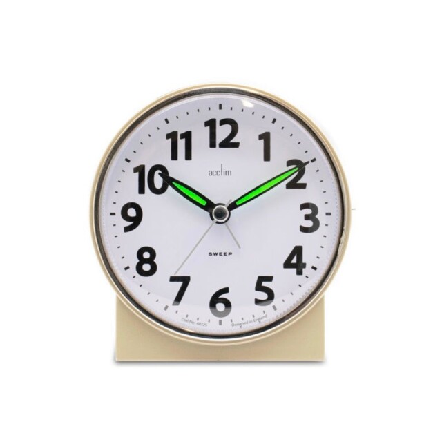 Acctim Micah Sweep Alarm Clock Champagne
