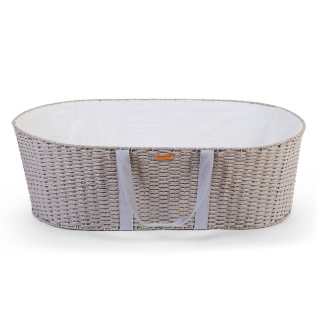 Childhome Moses Basket + Mattress - Grey