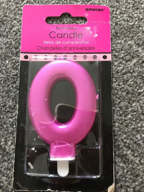 Pink Number 0 Candle -cake - Birthday - Party Free Delivery