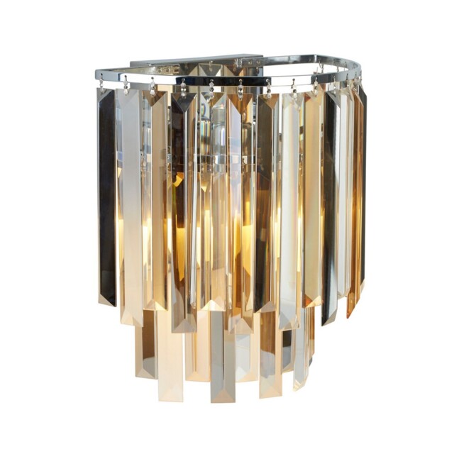 2 Light Bulbs Chrome Finish Frame Wall Fitting Bracket Light Mixed