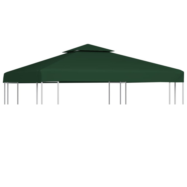 Gazebo Top Cover Green 3 X 3 M Polyester Pvc Coated Replacement With 8