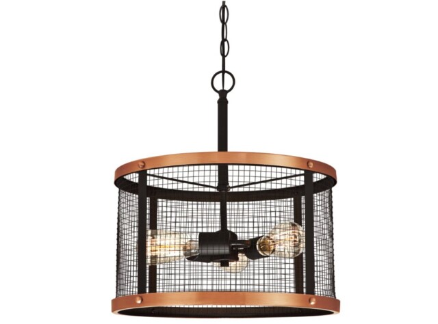 Westinghouse Pendant Fitting Emelie Bronze And Copper With Wire Mesh 3