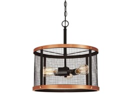 Westinghouse Pendant Fitting Emelie Bronze And Copper With Wire Mesh 3