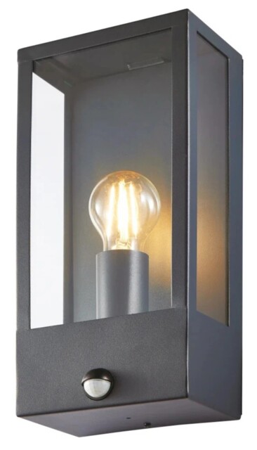 Outdoor Light Grey Minerva Wall Anthracite Pir Zink Zn-32070-anth