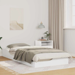 Floor Bed Frame White 100 X 200 Cm Solid Pine Wood Vidaxl