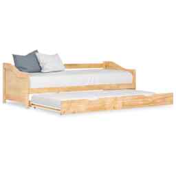 Pull-out Sofa Bed Frame Pinewood 90x200 Cm Vidaxl