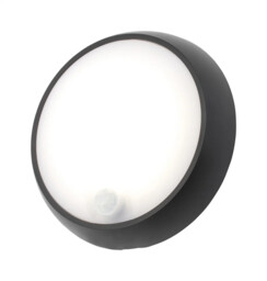 Outdoor Light Black Cano Led Bulkhead Ip54 Pir 170mm Coast