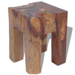 Stool Solid Teak Wood Vidaxl