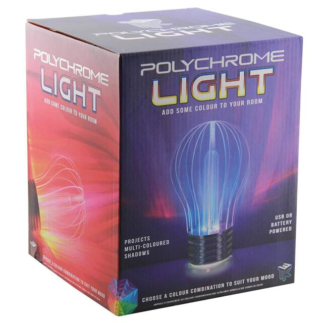 Polychrome Mood Lamp Novelty Light Bulb Shaped Fun Colour Changing