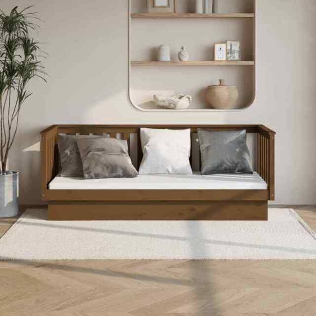 Day Bed Honey Brown 75x190 Cm Solid Wood Pine Vidaxl