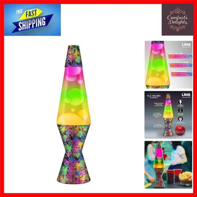 14.5-inch Hand-painted Lava Lamp: Soothing Colors To Illuminate Your