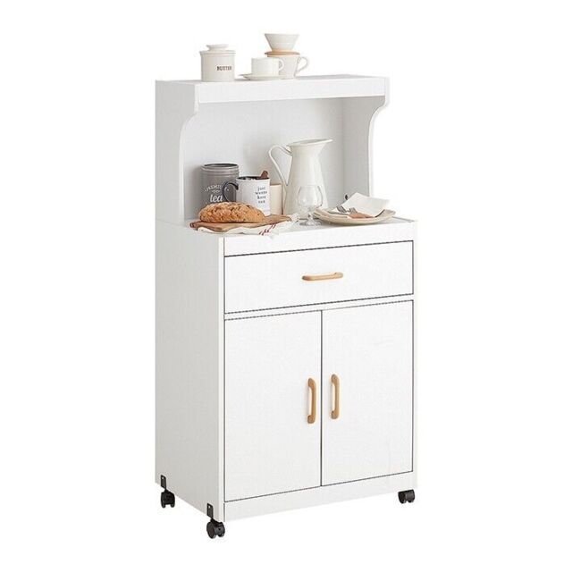 Sobuy White Wood Kitchen Microwave Storage Cupboard Sideboard