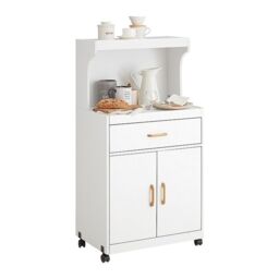 Sobuy White Wood Kitchen Microwave Storage Cupboard Sideboard