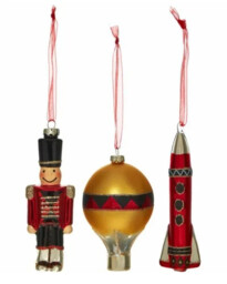 Fao Schwarz 3 Decorative Holiday Ornaments