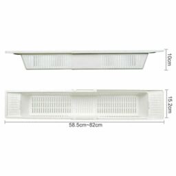 White Plastic Blue Canyon Extending Bath Rack Caddy Kids Bathroom Home