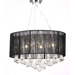 Chandelier With 85 Crystals Black Vidaxl