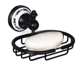 Black Oil Rubbed Brass Ceramic Wall Mounted Bathroom Soap Dish Holder