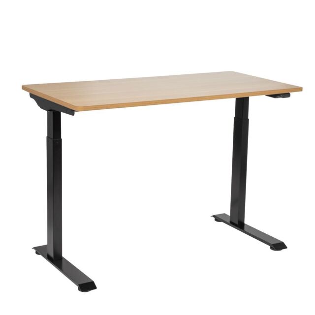 Dellonda Single Motor Adjustable-height Electric Sit/stand Desk - Oak