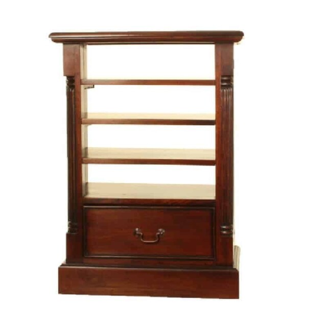 Solid Mahogany Unit For Wall-mounted Tvs, Fully Assembled