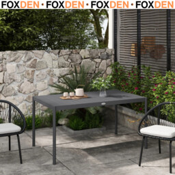 Aluminium Frame Garden Dining Table For Patio Decking Or Outdoor