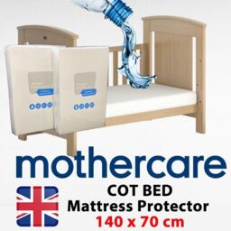 2x Cot Bed Waterproof Jersey Fitted Sheets Mattress Protectors With