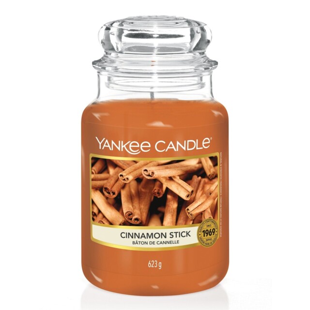 Yankee Candle Scented Large Jar Cinnamon Stick 110-150hrs 623g 10.7cm
