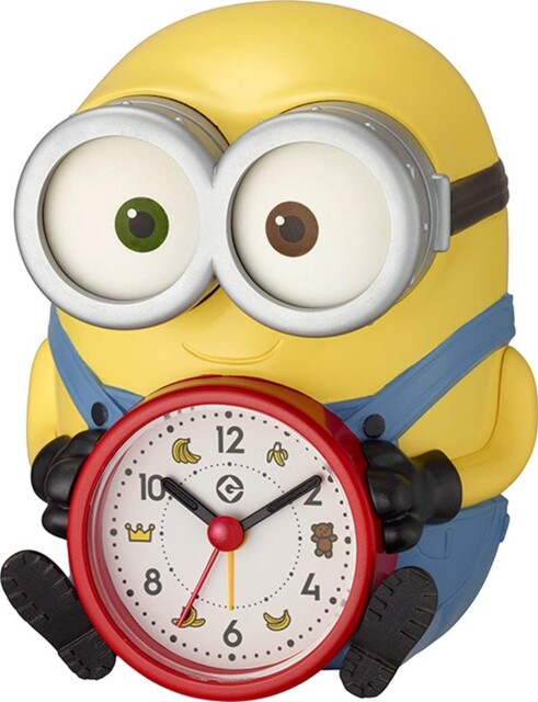 Rhythm Minion/bob Table Alarm Clock Voice Alarm Yellow 4rea30me33