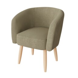 Bedroom Chair Natural Fabric Boucle Armchair Comfy Occasional Florence