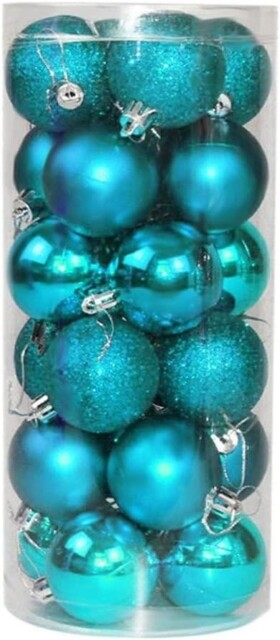 Christmas Baubles Tree Ornament Shiny Glitter Balls Xmas Hanging