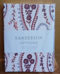 Sanderson Options King Duvet Cover Set Jamilia Pink 100% Cotton