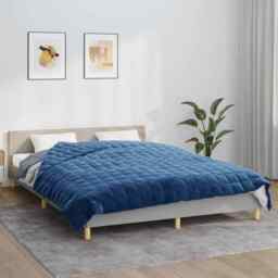 Weighted Blanket Blue 220x235 Cm King 11 Kg Fabric Vidaxl