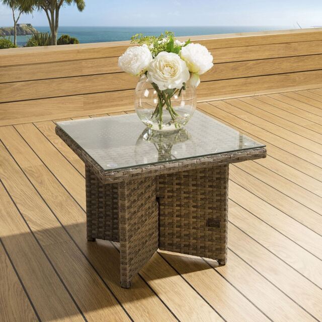 End Side Table For Drinks Garden Patio Furniture Outdoor