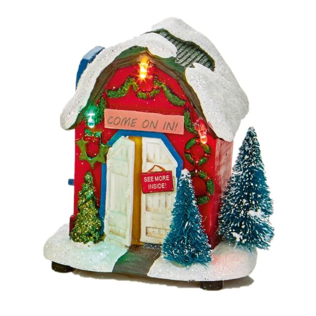 Christmas Mini Led Village Scene Light Up Decoration - Battery