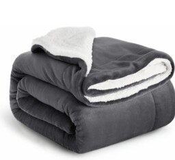 Imperial Rooms Sherpa Fleece Throw Blanket. Fluffy Thick Blankets .