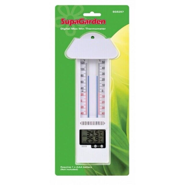 Garden & Green House Thermometer - Mercury Free, Min/max Display