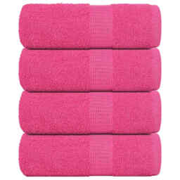 Guest Towels 4 Pcs Pink 30x50 Cm 360 Gsm 100% Cotton Vidaxl