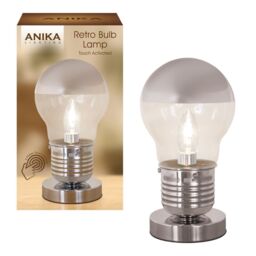 Anika Touch Activated Opal Light Bulb Bedside Table Lamp Deco Style