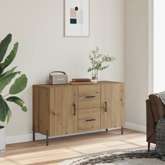 Sideboard Artisan Oak 100x36x60 Cm Engineered Wood Vidaxl