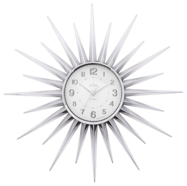 430mm Stella Wall Clock, Chrome - 21767