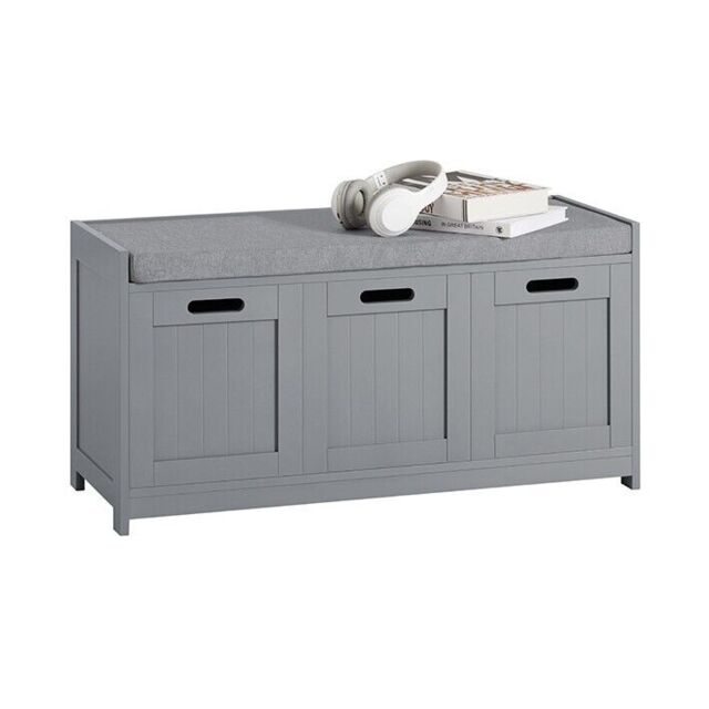 Sobuy Hallway Bedroom Storage Shoe Bench With Seat Cushion,fsr80-sg,uk