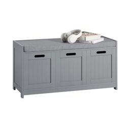 Sobuy Hallway Bedroom Storage Shoe Bench With Seat Cushion,fsr80-sg,uk