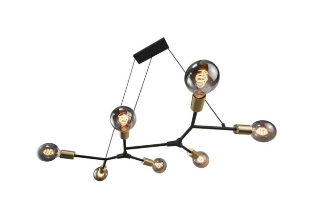 Ceiling Light Black Josefine 7 Brass Nordlux 2010303003