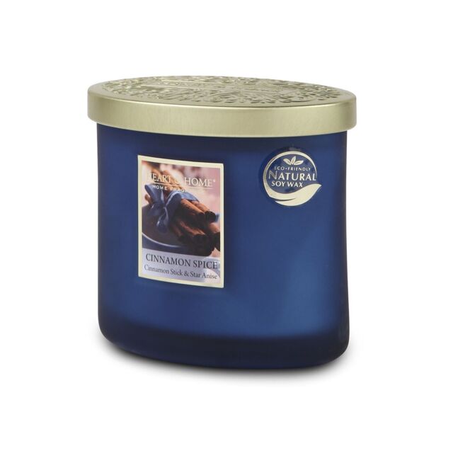 Heart And Home Soy Blend Ellipse 2-wick Candle 220g Cinnamon Spice