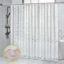 "Otraki Clear Shower Curtain, W 94.5"" X L 78.7"" (1 Panels),"