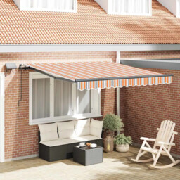 Retractable Awning Manual Multicolour 350 X 250 Cm Fabric Vidaxl