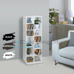 Cd Bookcase Storage Shelf Case Cabinet Rack Unit Organizer Wooden 224